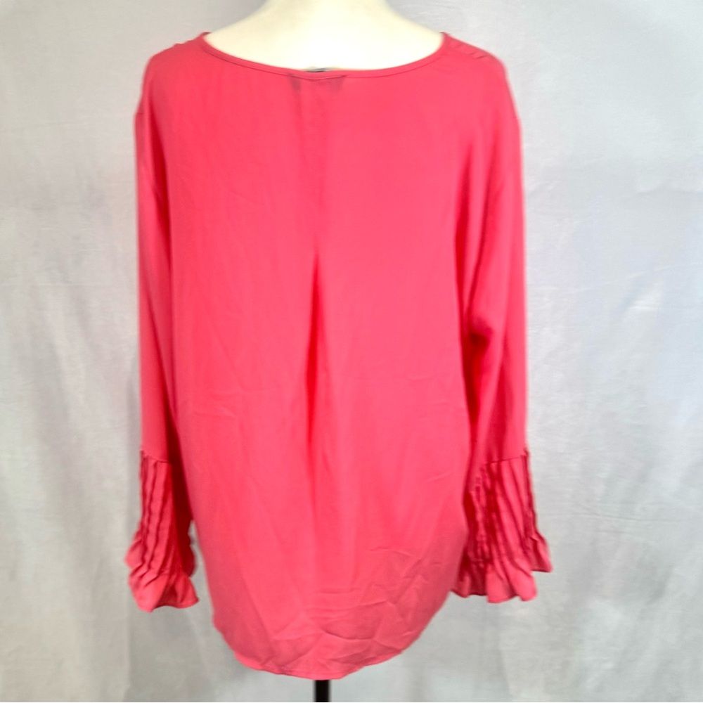 The Limited Pink Vneck Pleated Blouse Top Size Xl — image 4 of 6
